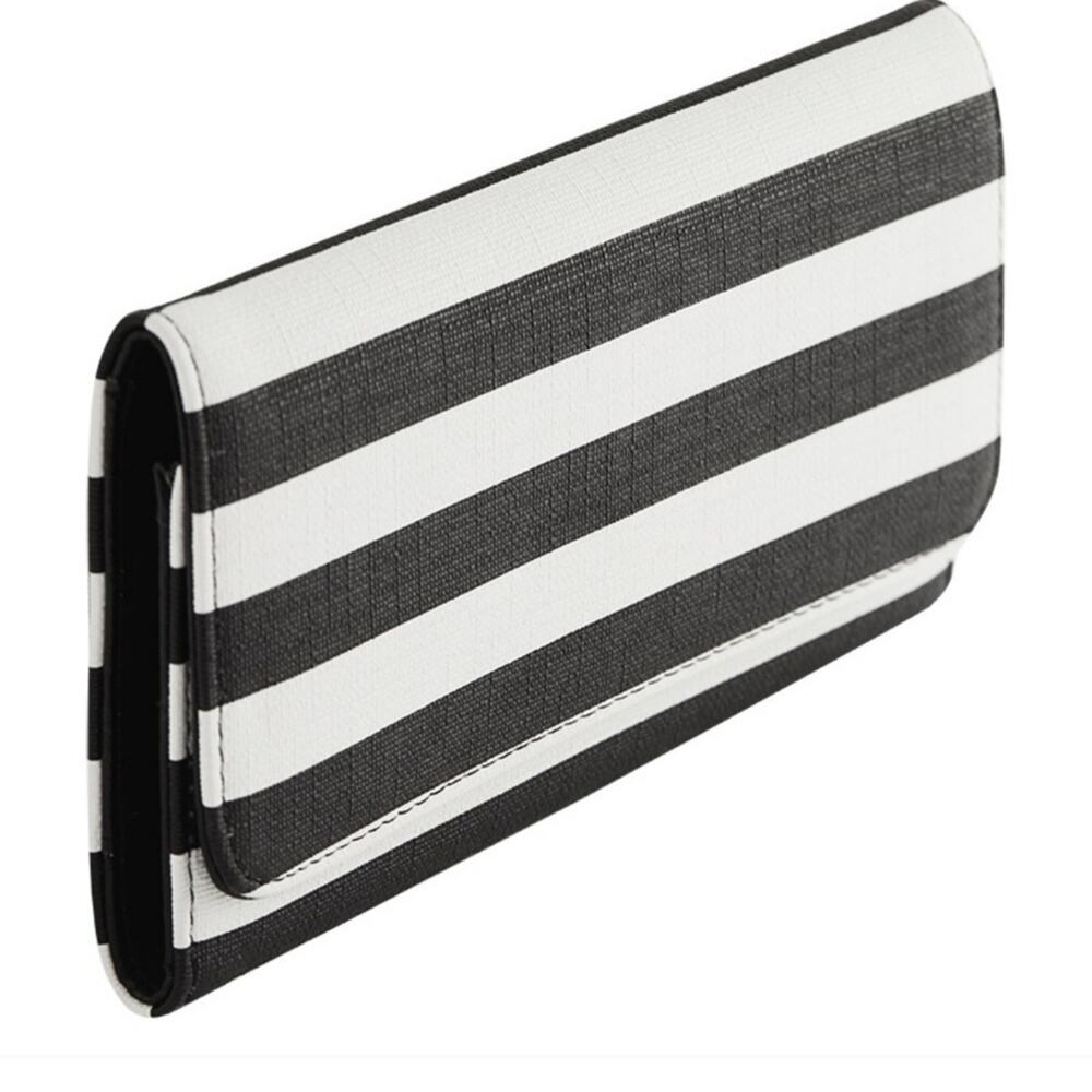Kut From The Kloth Pristine Wallet -Black and White Stripes